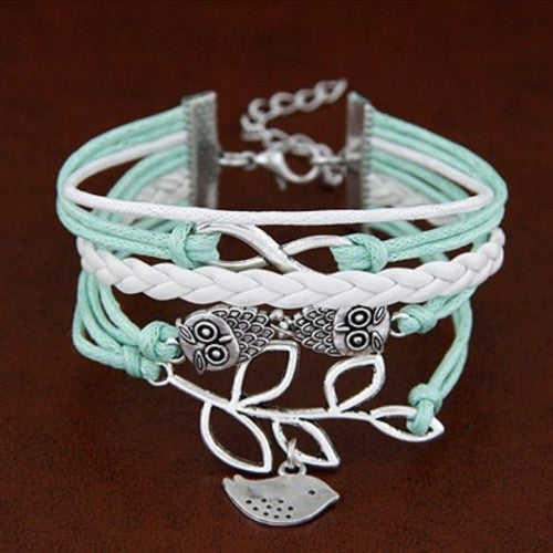 Multilayer Weave Combination Owl Bracelet