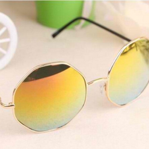 Hexagon Color Film Retro Sun Glasses